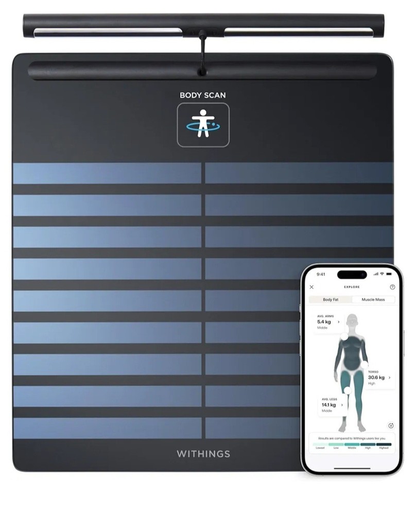 WITHINGS Body Scan - Connected WiFi Scale to Improve Health(No Cable & Stopper)