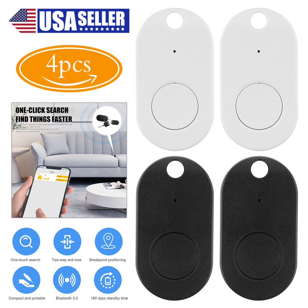 4PACK Tile Smart GPS Tracker Wireless Bluetooth Anti-Lost Wallet Key Pet Finder~