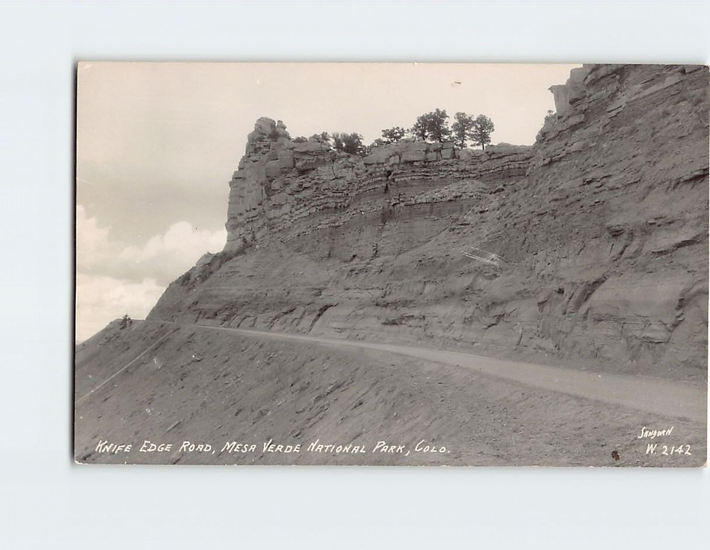 Postcard Knife Edge Road Mesa Verde National Park Colorado USA