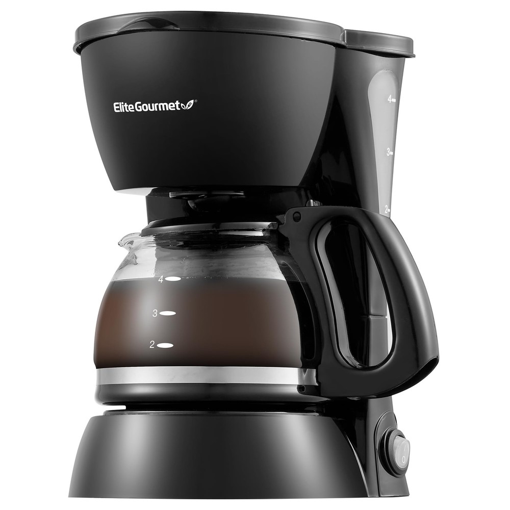 EHC4128 Automatic 4-Cup Brew & Drip Coffee Maker with Pause N Serve, Glass Ca...