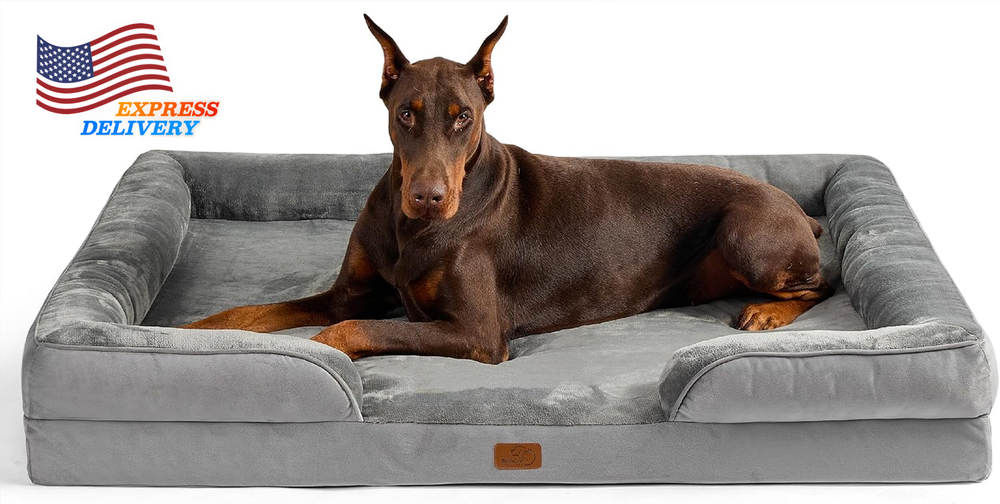XXL Orthopedic Washable Waterproof Dog Bed for Extra Large Dogs 52 Inch Free US Shipping