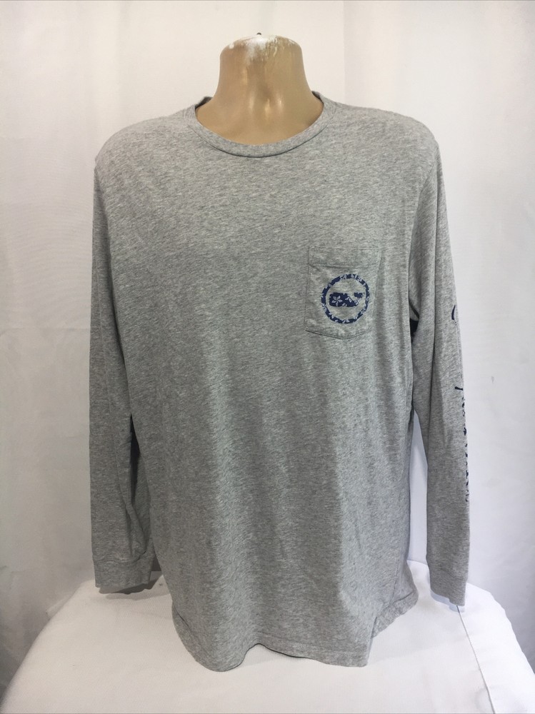 Vineyard Vines Men's Size L Long Sleeve T-Shirt Gray.