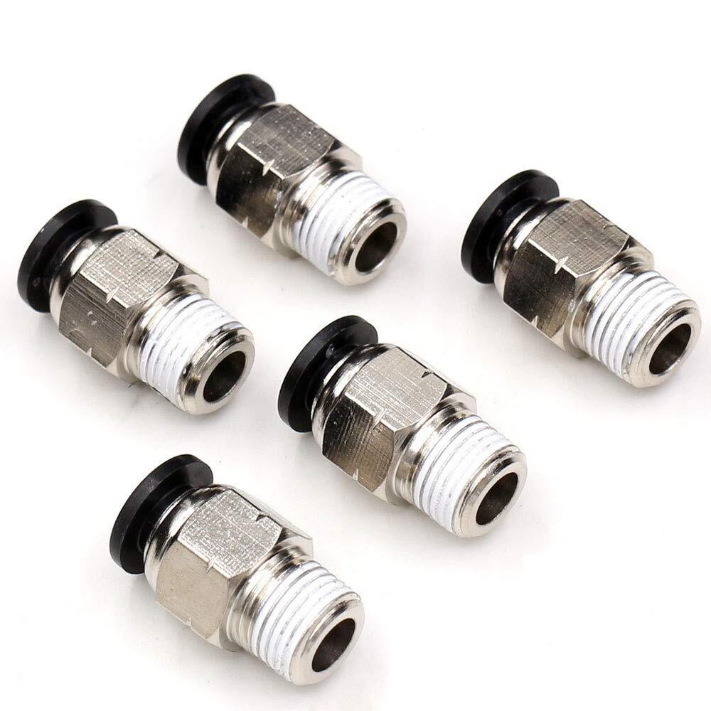 Push to Connect Tube Fitting PC 1/4 Tube Od X 1/8 NPT Thread Quick Connect Air