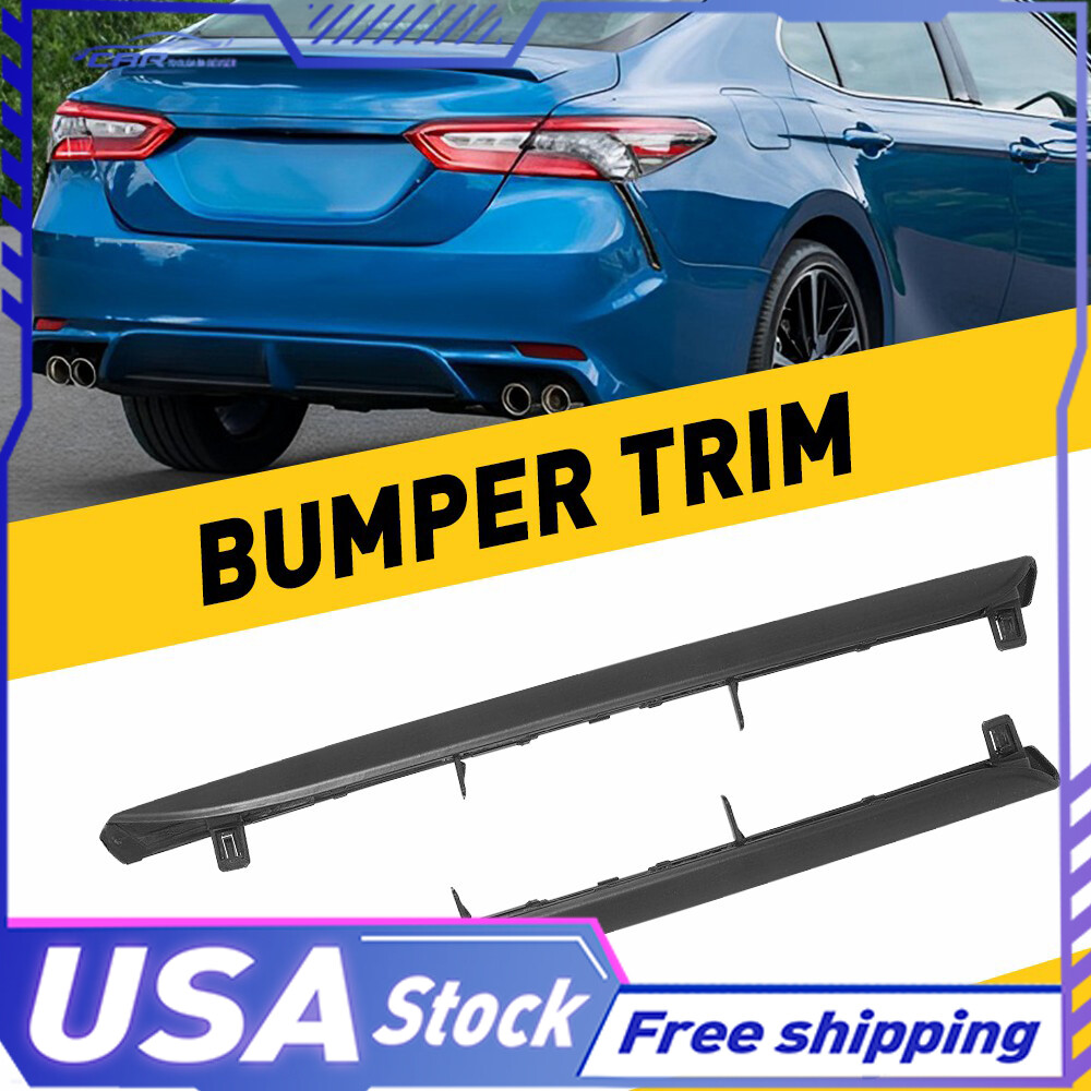 2018-2021 Toyota XSE Camry SE Rear Bumper Lower Molding Trim Set 2PCS