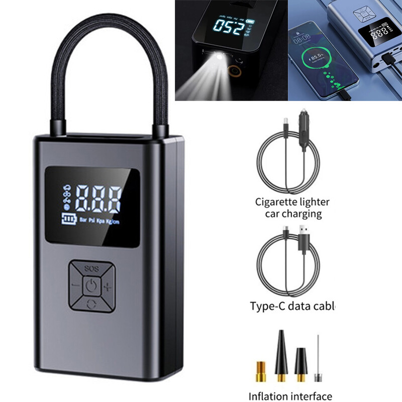 150 PSI Air Compressor Tire Inflator Fits Car Motor Bike Tires Air Pump Portable