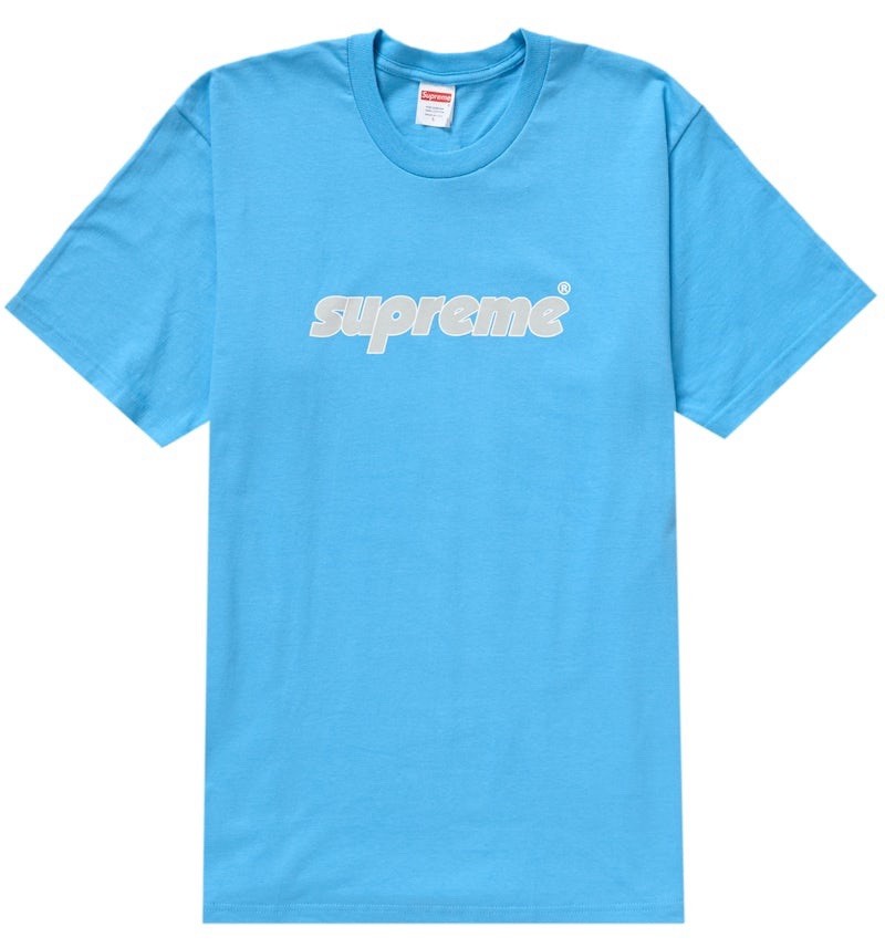 Supreme Pinline Logo Tee Bright Blue Size Medium NEW Deadstock