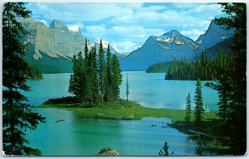 Postcard - The Narrows - Maligne Lake - Jasper Park, Alberta, Canada