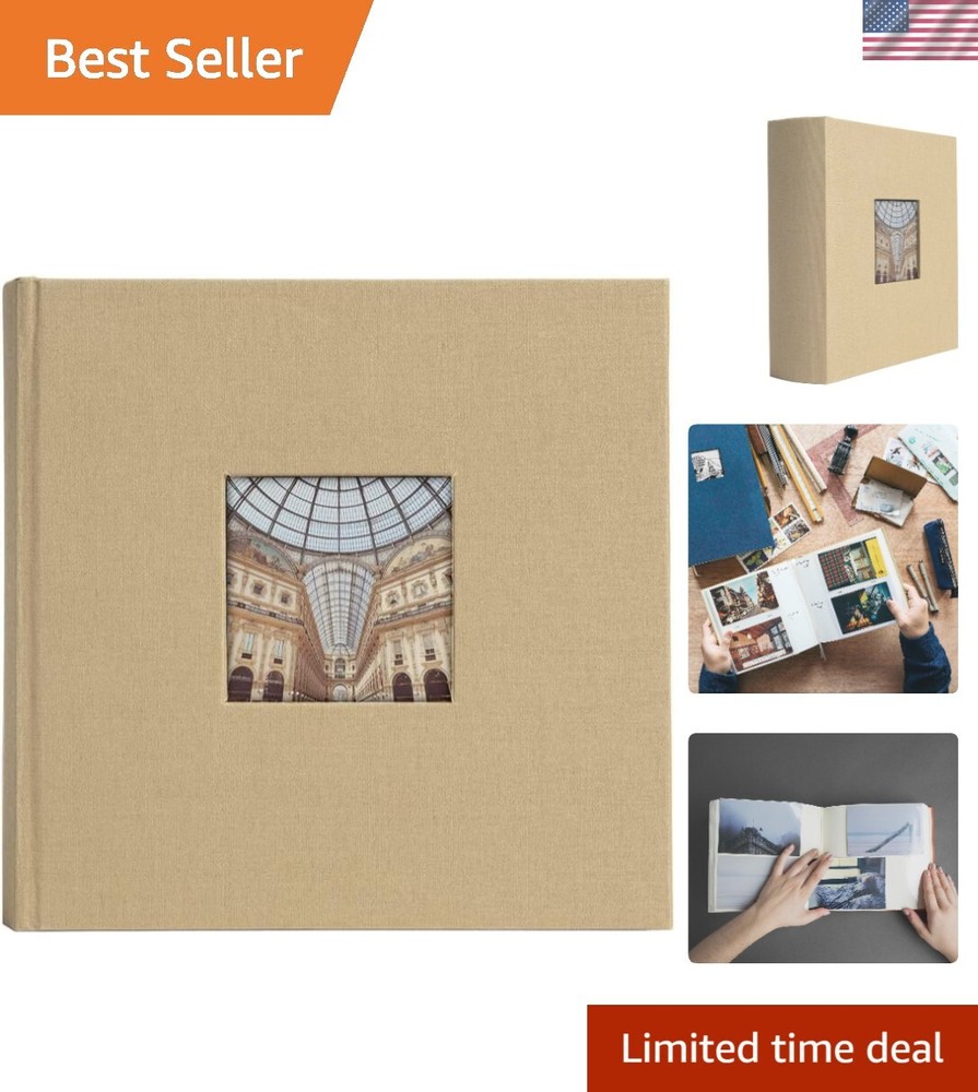 Hudson 2up Photo Album, Holds 200 4x6 Photos, Ideal for Wedding and Baby Book...