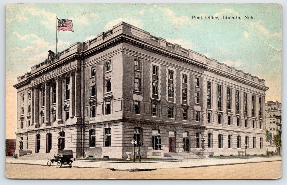 Postcard Post Office, Street View, Lincoln Nebraska Unposted