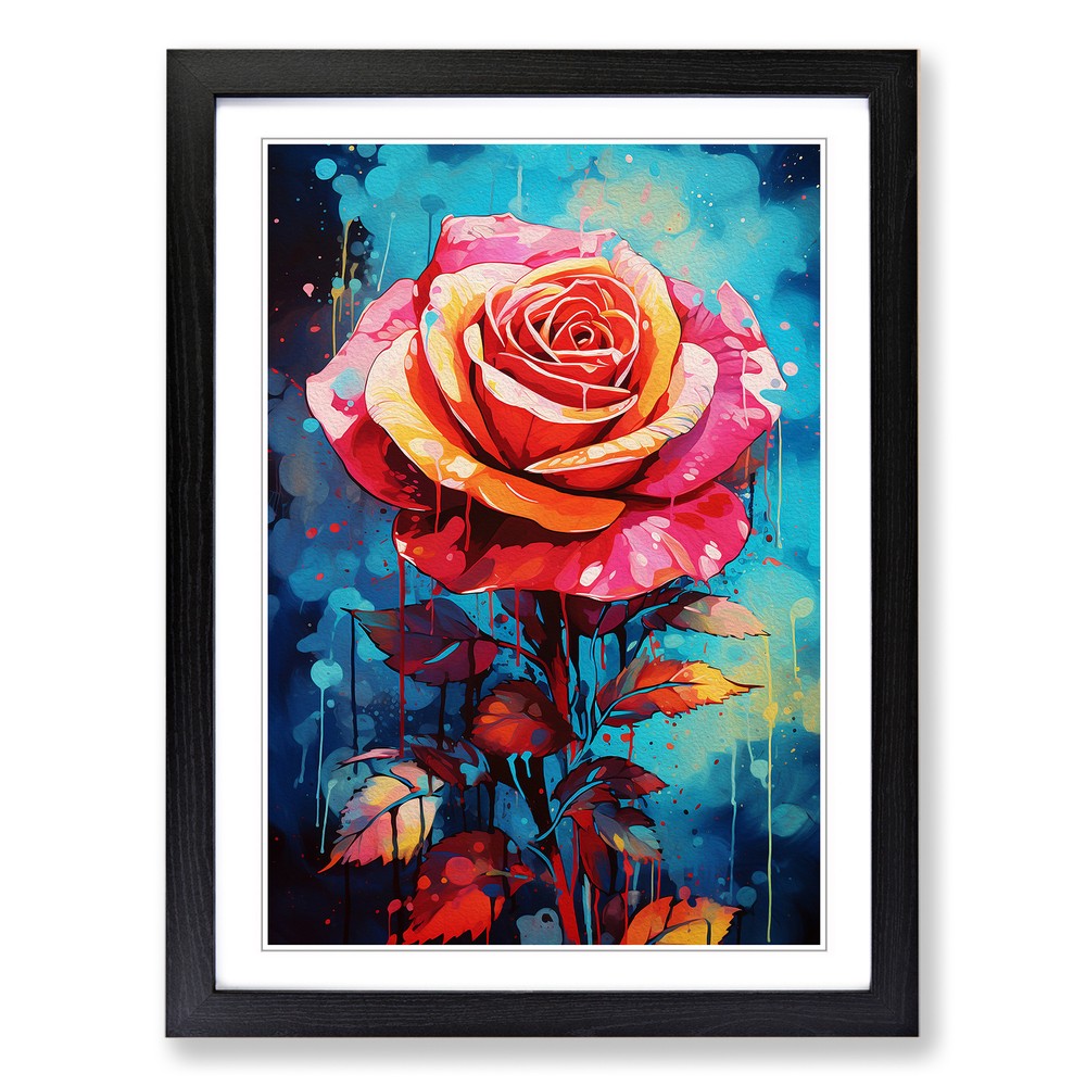 Rose Abstract No.3 Wall Art Print Framed Canvas Picture Poster Decor Living Room