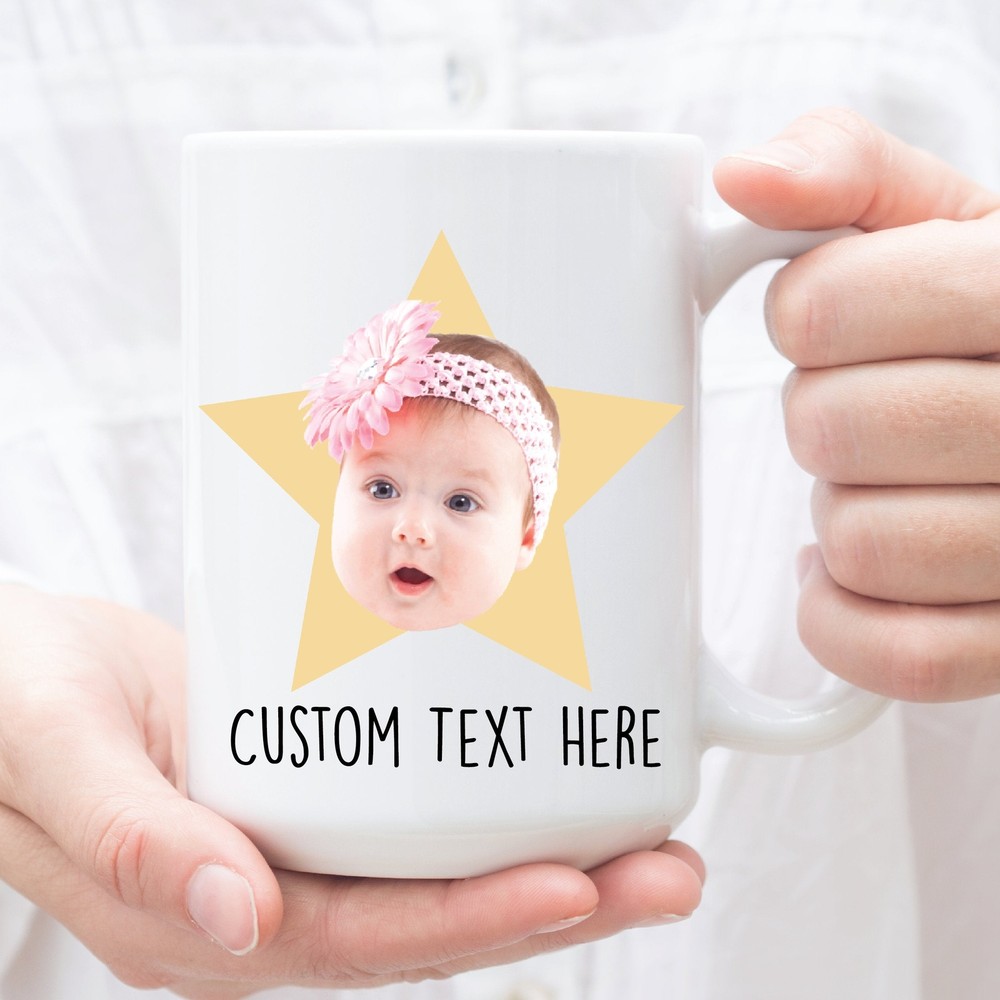 Custom Photo And Text Mug Baby Photo Gift Custom Photo Mug Personalized Photo