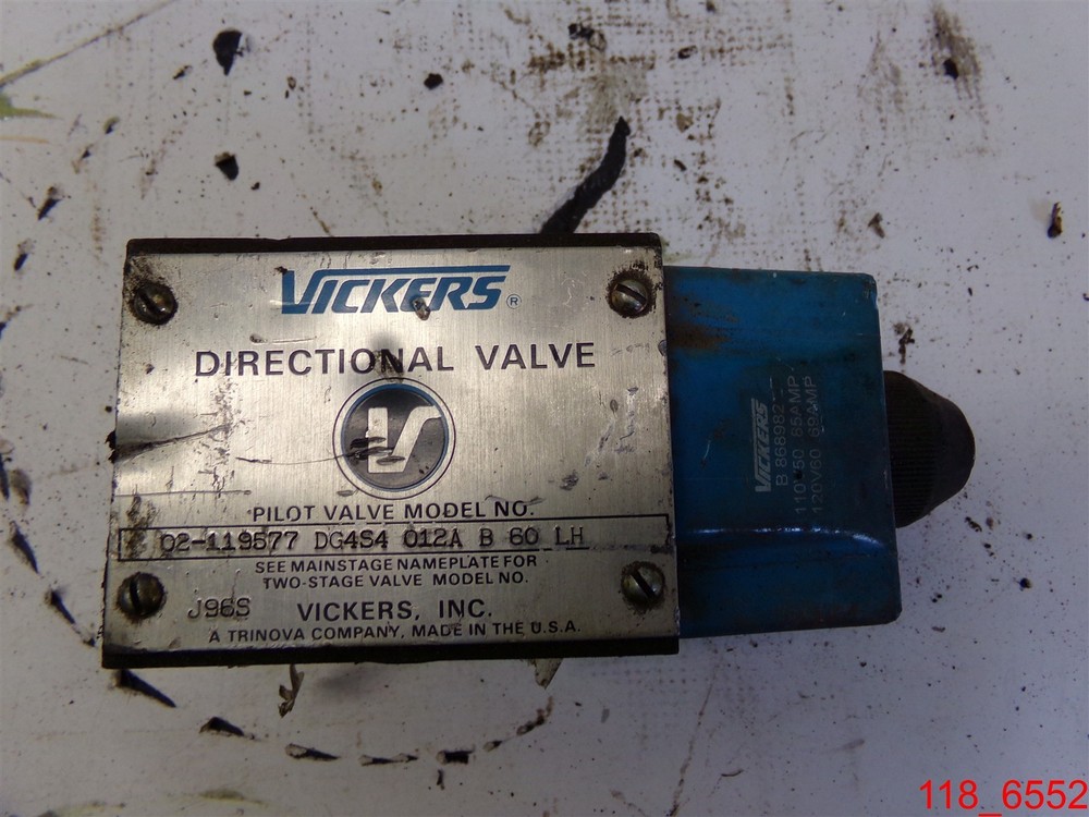 Used Vickers Pilot Valve #02-119577 Dg434-012A- B-60-Lh