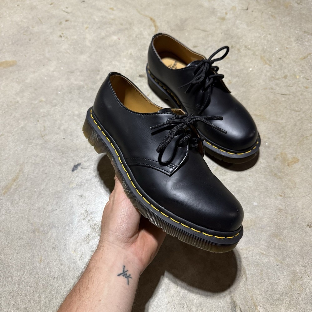 Dr. Martens Vintage 1461 Black Leather Oxford Shoes Men's US 7 EU 39