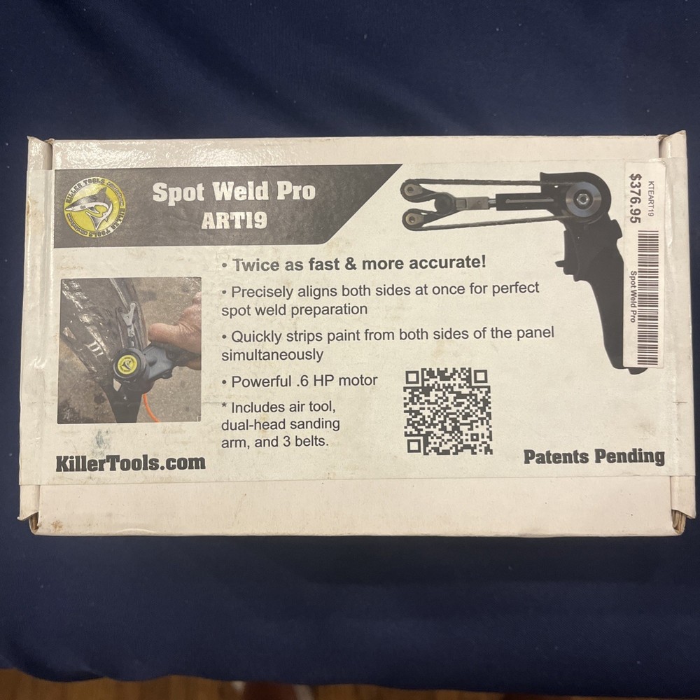 Killer Tools ART19 Spot Weld Prep Tool with Air Tool and Surface Prep Belts