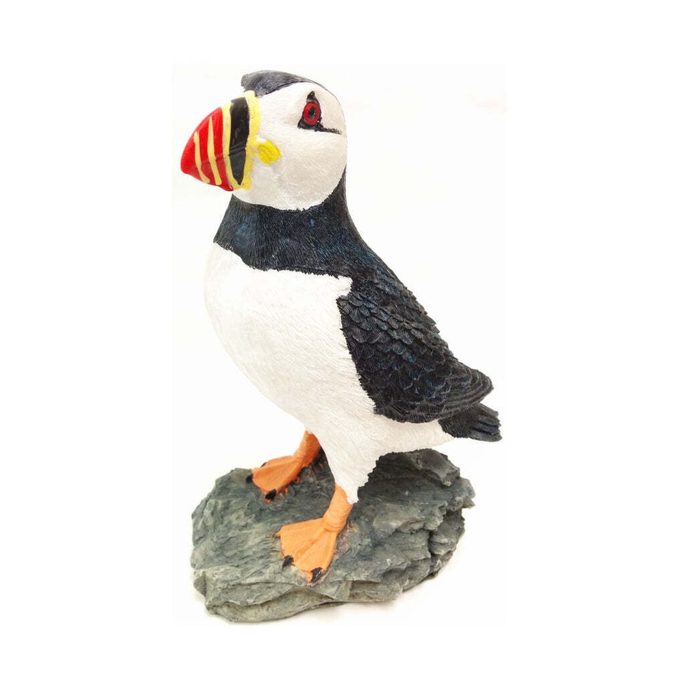 Charming Puffin on Rock Figurine for Coastal Decor