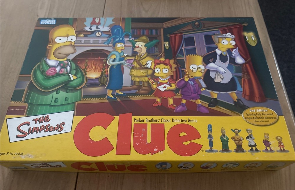 The Simpsons 2002 Clue Board Game 2nd Edition