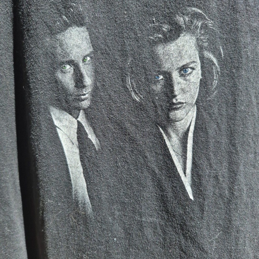 True Vintage X-Files T-Shirt XL Mulder Scully 90s Sci-Fi Promo TV Show Tee 707
