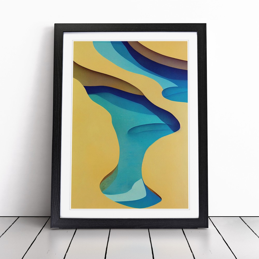 Beach Abstract No.2 Wall Art Print Framed Canvas Picture Poster Decor