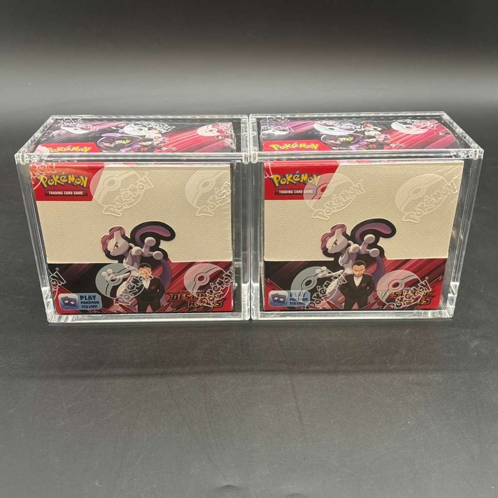 Lot (2) Pokemon SV10 Destined Rivals English Booster Boxes Sealed w/Acrylic CasePROBSTEIN is actively accepting consignments !!
