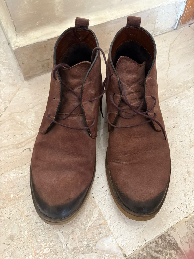 Men’s MODDA Brown Leather Chukka Boots – EU 43 US 10 Casual Dress Ankle Shoes