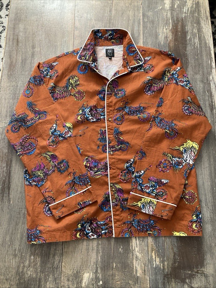 Men’s Brain Dead Clown Shirt XL Moto Skater Grunge