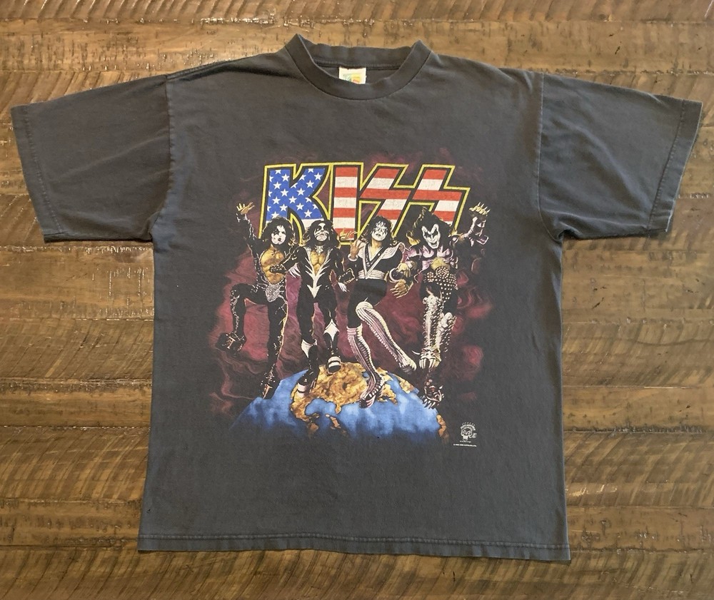 Vintage 1996 KISS ALIVE/WORLDWIDE World Tour ‘96 Tour T Shirt Large