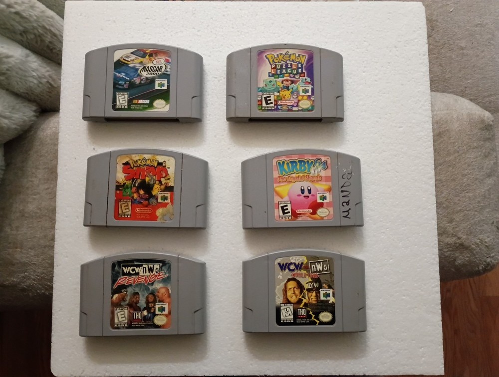 Nintendo 64 Games Lot of 6 Vintage Games Untested N64  Pokemon