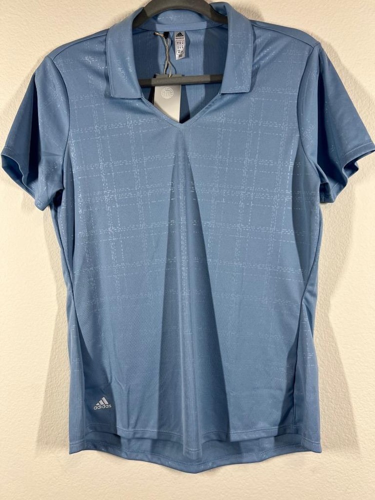 Adidas Golf Women's Embroidered Amber Sky Polo Shirt Size M New With Tags
