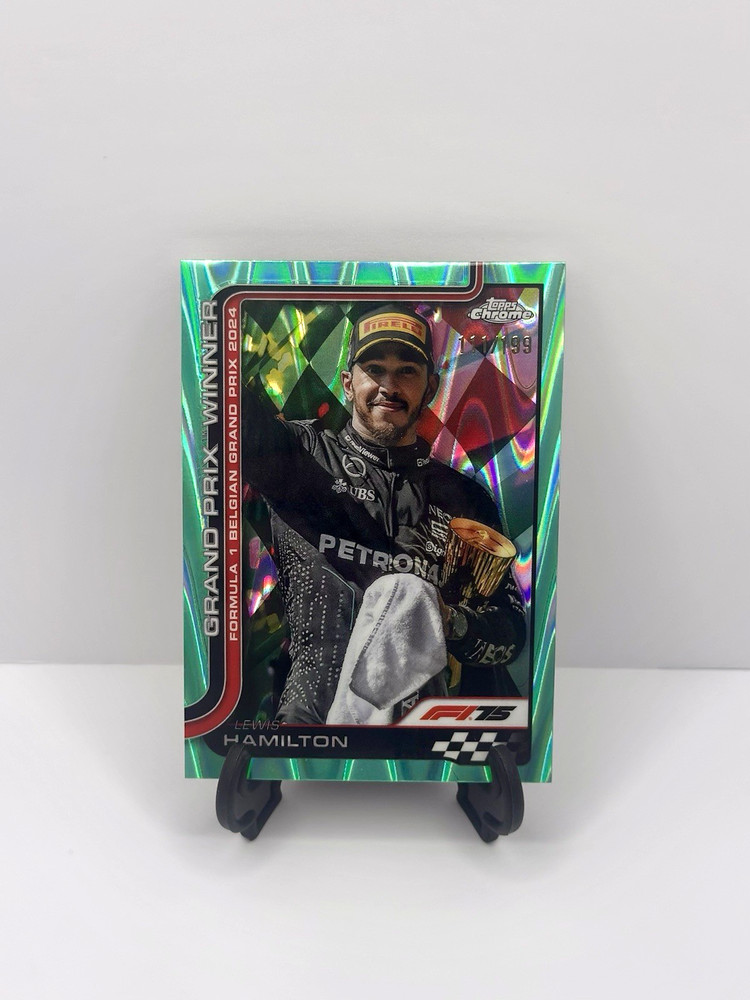 2025 Topps Chrome Formula 1 F1 Lewis Hamilton #106 Aqua RayWave /199 SP Mercedes