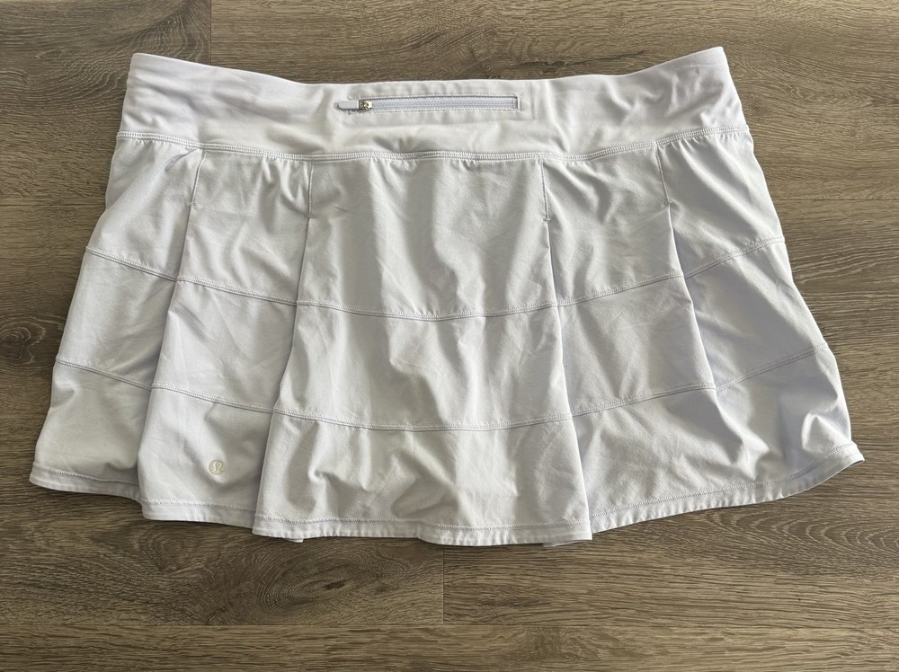 Lululemon Pace Rival Mid-Rise Skirt LILAC Smoke PURPLE Athletic Skort 16 🔥🔥