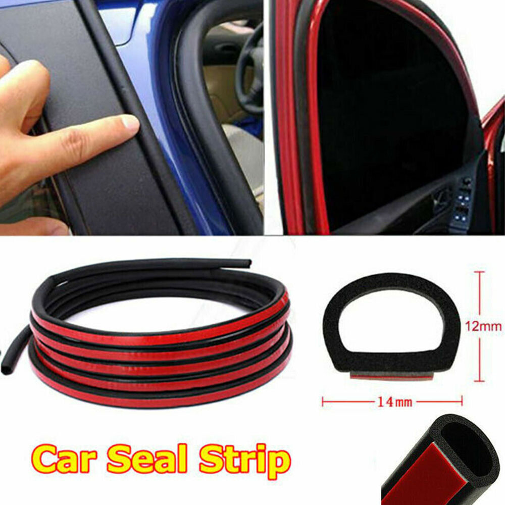5M Car Door Rubber Seal Hood Strip Trim Trunk Edge Moulding Weatherstrip D-Shape