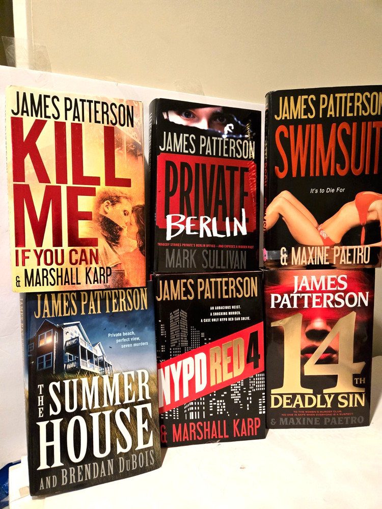 James Patterson Lot of 6 1st Edition Hardcover Novels- NM