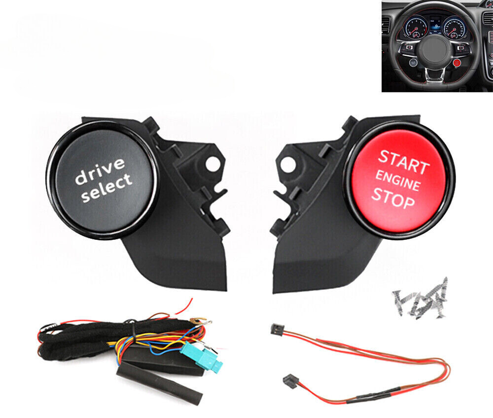 Steering Wheel Keyless Engine START STOP Switch Driving Mode For Golf MK7 Passat
