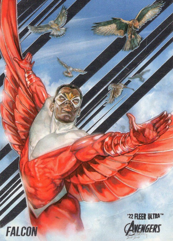 Marvel Fleer Ultra Avengers 2022 Base Card #21 Falcon