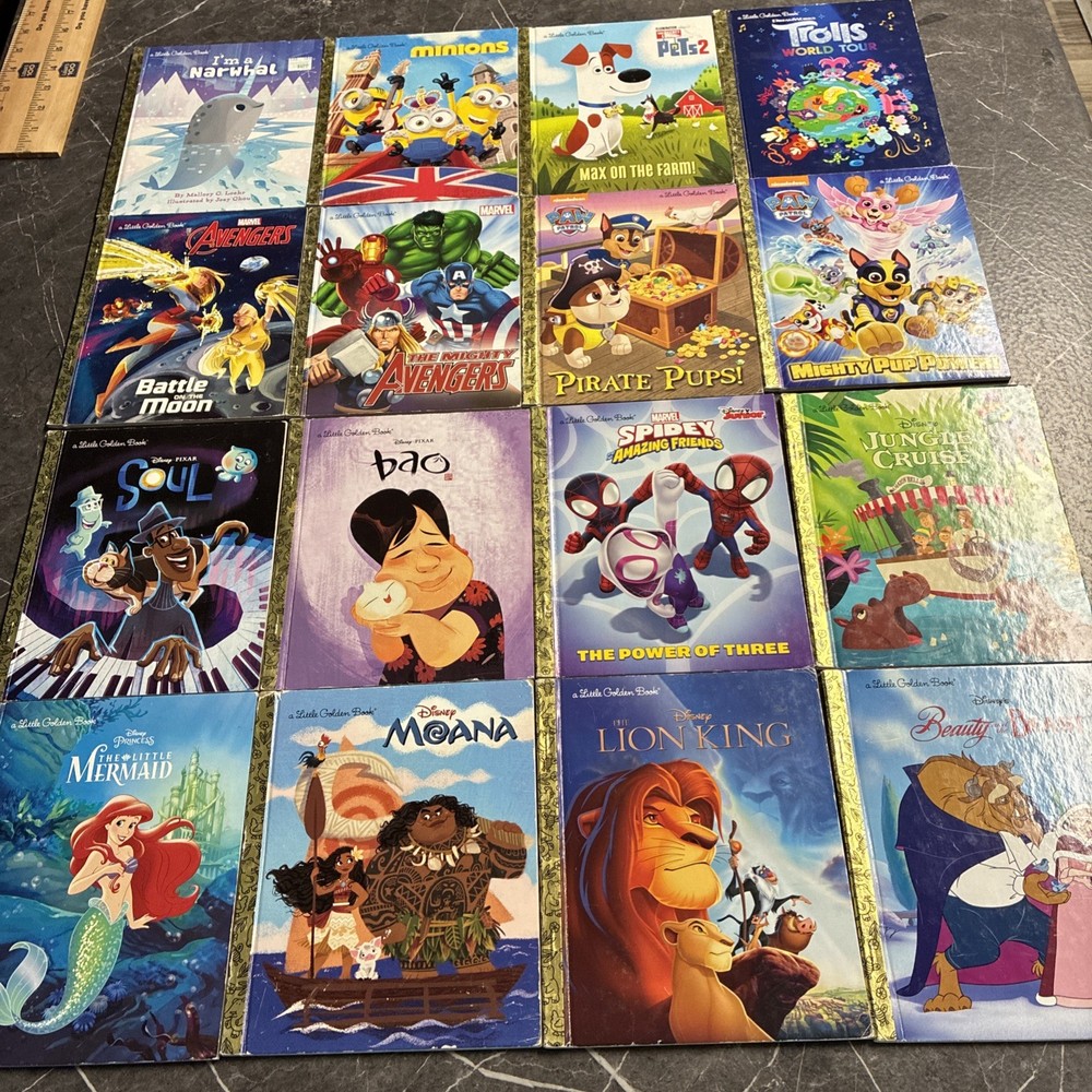 LOT OF 16 Vintage  LITTLE GOLDEN BOOKS From Various Years Hardcover Books