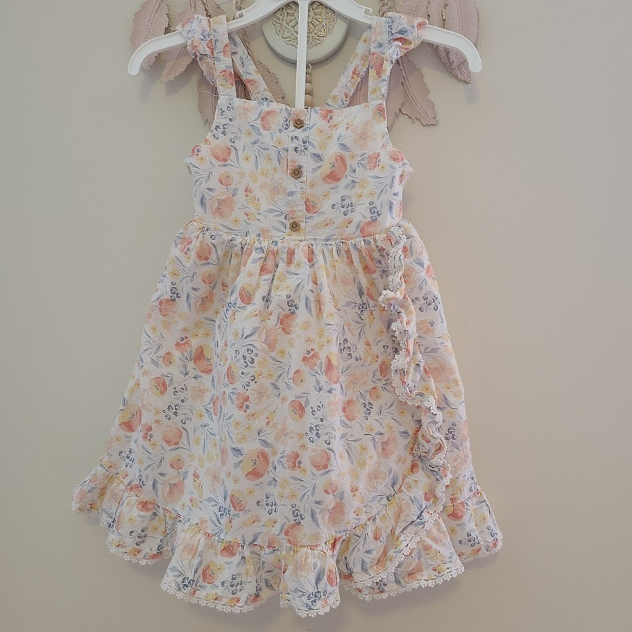 Tommy Bahama Girls Floral Pastel Dress Size 4T Lined Easter Fairy
