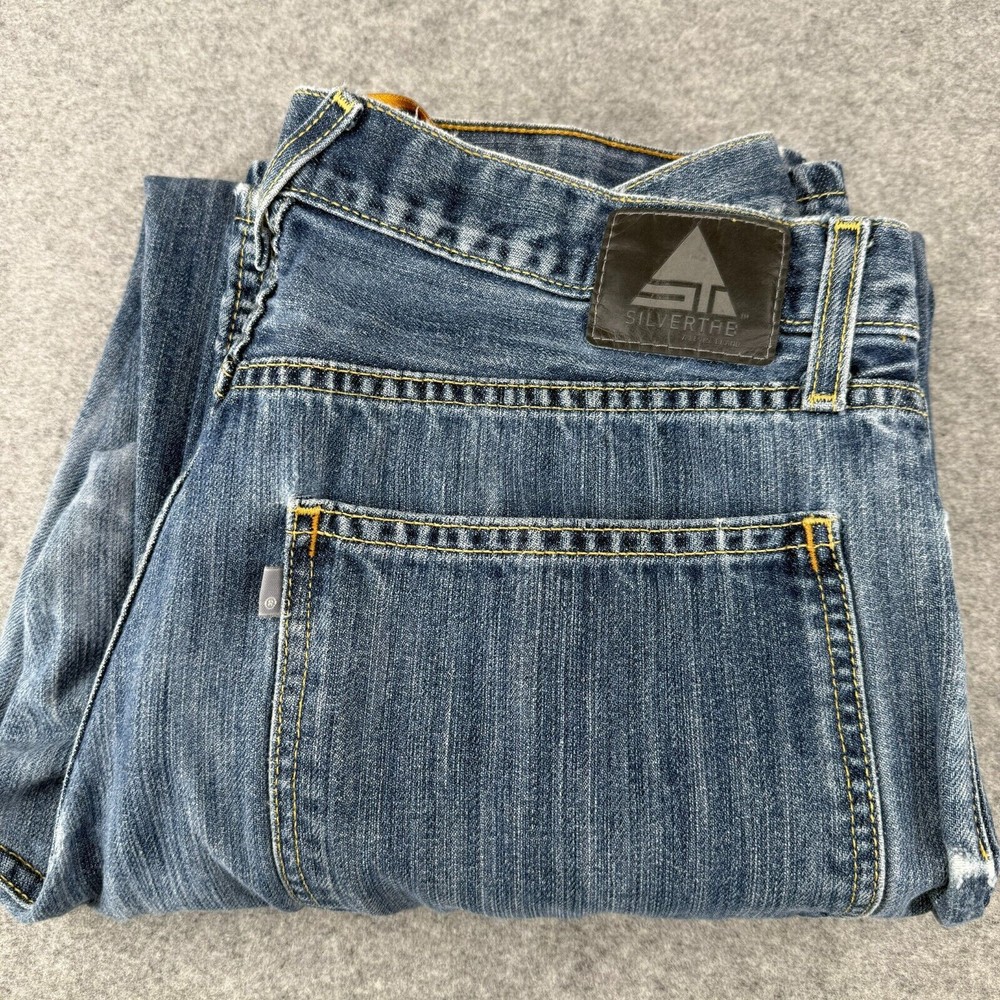 Vintage Levi's Silver Tab Baggy Jeans Med Wash Men’s 34X32 Blue Skater 90's Y2K