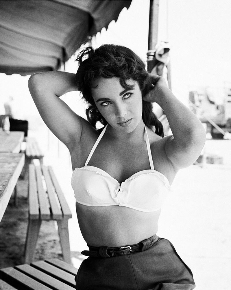 Elizabeth Taylor Posing In Bra 8x10 Picture Celebrity Print