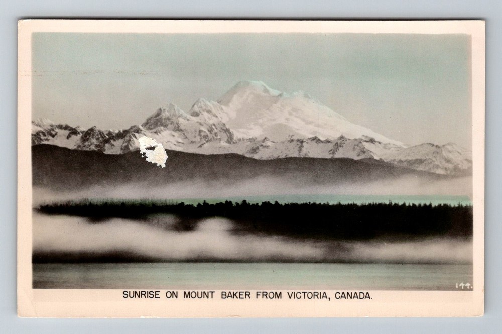 Canada- Victoria B.C. Sunrise Mount Baker Souvenir Old Postal Vintage Postcard