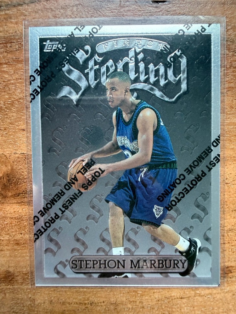 1996-97 Topps Finest Stephon Marbury Silver Uncommon Rookie RC #253 Timberwolves