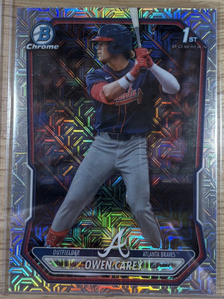 2026 Bowman Chrome Owen Carey #BCP-69 Mojo Refractor Atlanta Braves