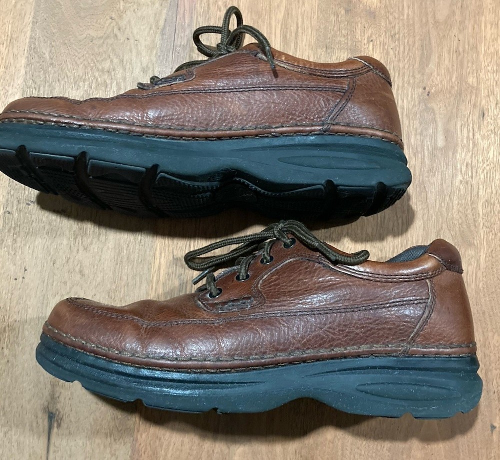 Timberland Shoes Mens 10.5 M Oxford Brown Genuine Leather Lace Up Low Top Casual
