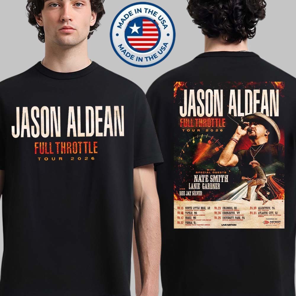 Jason Aldean Full Throttle Tour 2026 North America NEW T-SHIRT