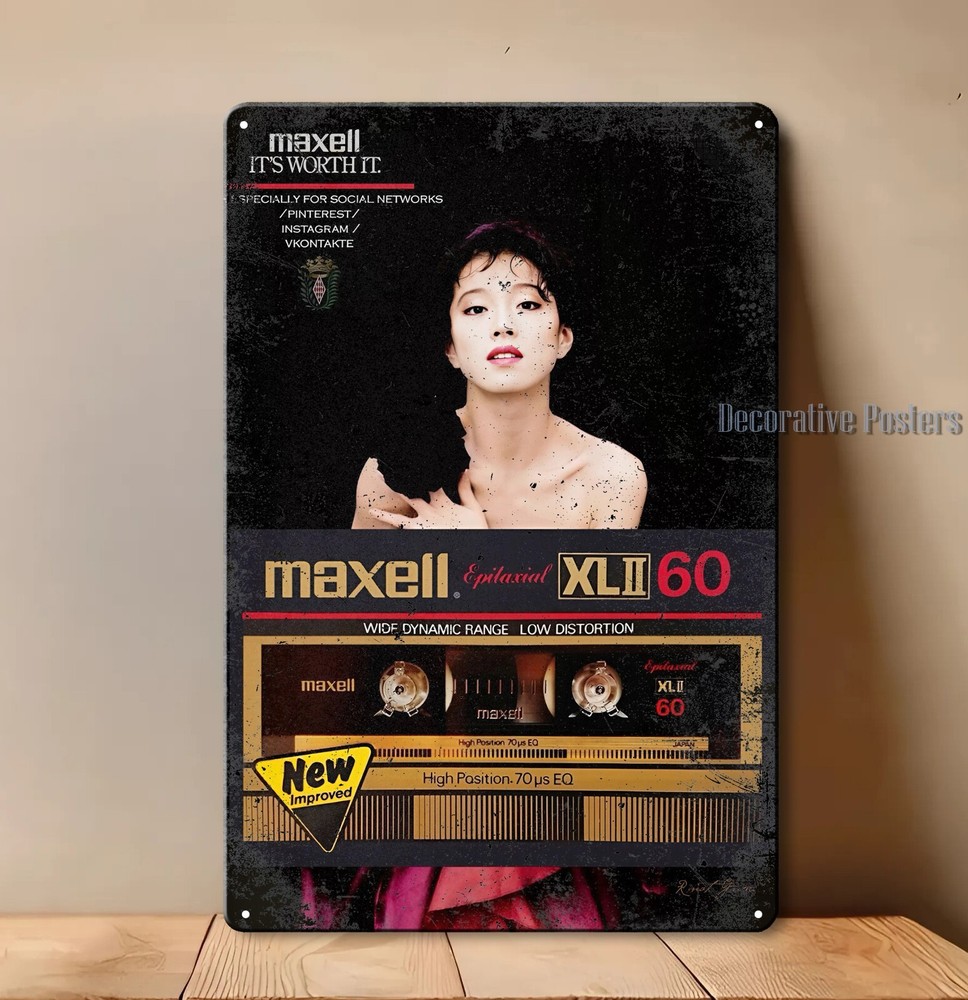 Maxell Xl2 Cassette Tape Vintage Hi-Fi Metal Poster Sign Size:8*12inch (20x30cm)