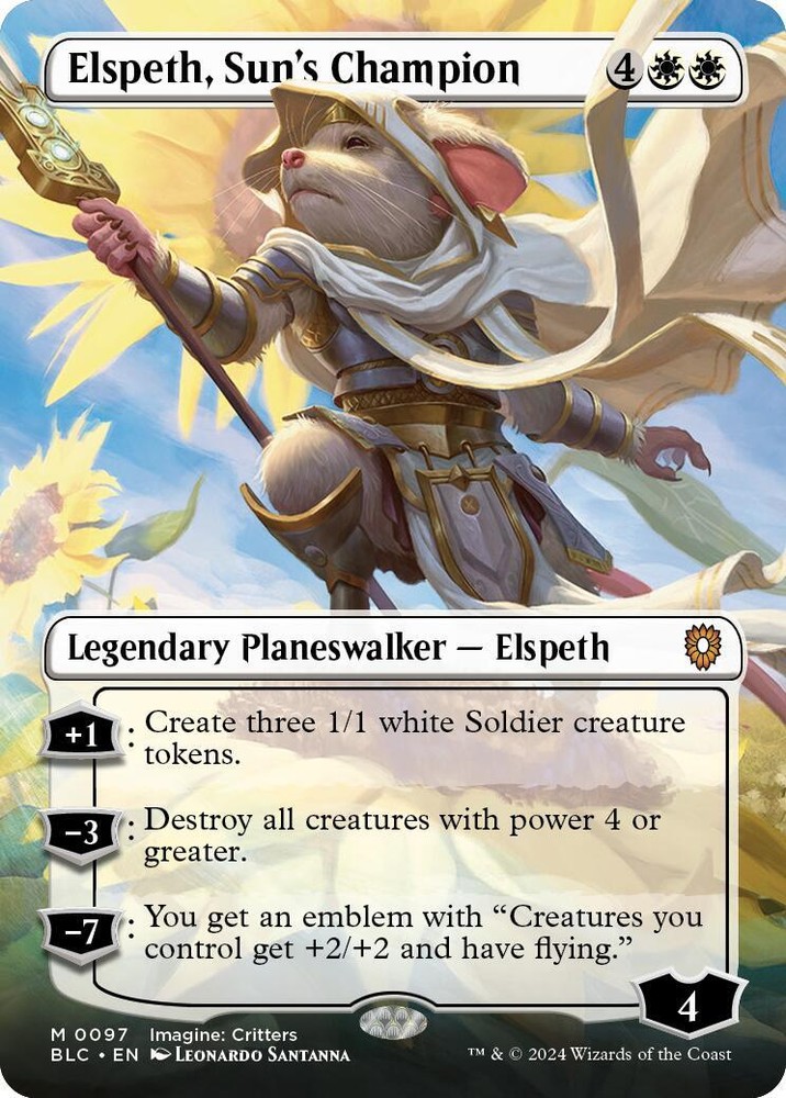 Elspeth, Sun's Champion (Borderless) Commander: Bloomburrow Foil