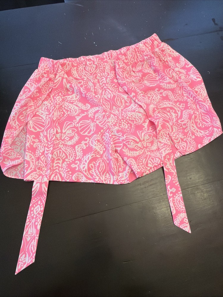 Lilly Pulitzer Mylee Tie-Front Shorts Size 10 Havana Pink