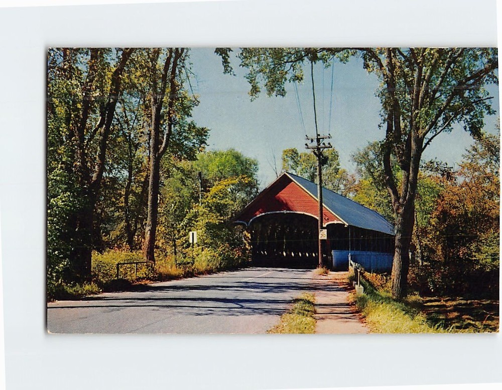Postcard Covered Bridge over The Passumpsic River Vermont