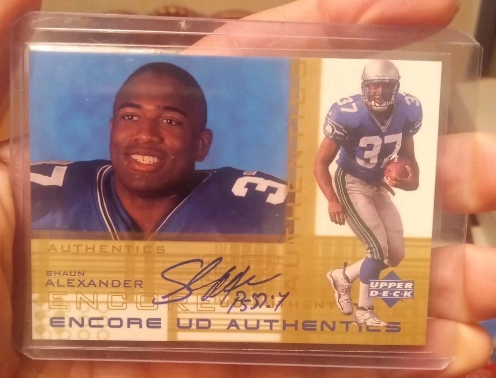 Shaun Alexander 2000 Upper Deck Encore UD Authentics AUTO RC