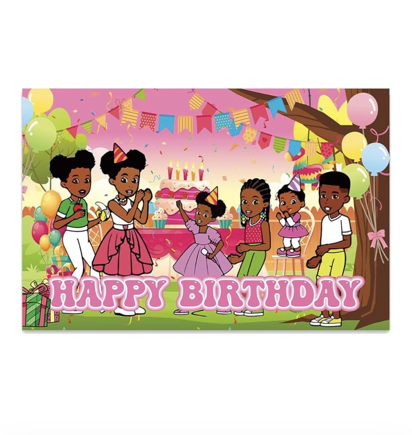 Gracie's Corner Birthday Party Decoration Photo Background Banner 4x2.3ft