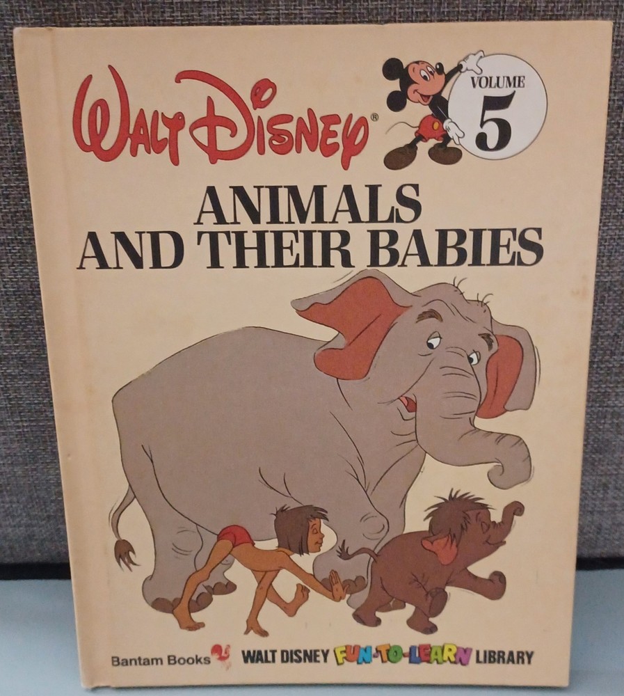 Walt Disney “Animals and Their Babies” Fun-To-Learn Library Volume 5 Bantam Book